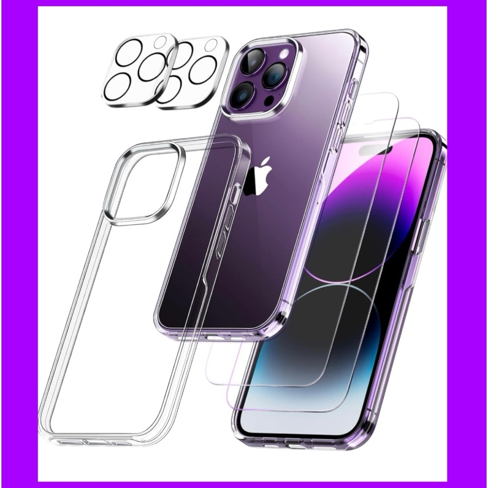 ORNARTO Designed for iPhone 14 Pro Clear Protective Case